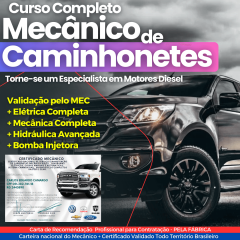 Curso Completo de Mecânico Camionetes Diesel + Bomba Injetora + Eletrica Completa