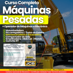 Curso Completo de Operador de Máquinas Pesadas + Mecânico + Hidráulica