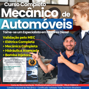 Mecânico de Automóveis + Injeção Eletrônica Completa + GNV